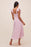 ASTR Robe Euphoria Midi à Manches à Volants pour Femmes avec Ceinture Fendue en Lilas Taille L 145 $