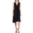 BOBEAU Tie Front sleeveless faux wrap Dress In Black size S