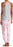 PJ Couture Printed Sleepover 2-Piece Pyjama Set Heart Print In Pink Grey Size M