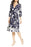NWT Eliza J Women's Floral Print Faux Wrap Dress. EJ9M214 size 16 in blue