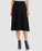 T Tahari Women's Black Gradated Rib Midi A-Line Skirt Size S