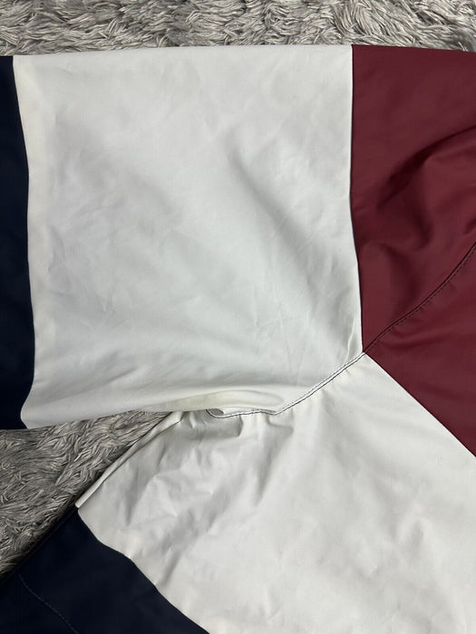 Men's WP Weatherproof Hooded Full Zip Rain Jacket Raincoat Coat color block M