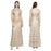 BCBGMAXAZRIA Patti Sleeveless Embroidered Deco Sequin Gown Dress Size 4 $517