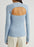Remain Birger Christensen Basel Haut tricoté côtelé Bleu clair Taille 36 4 240 $ T.N.-O.