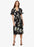 Phase Eight Tasha Wrap Satin Belted Dress In Black Floral US 12 / UK 16 $240