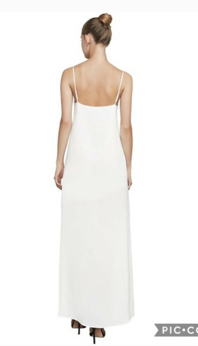 BCBGMAXAZRIA Women's Lake Lace Trim High/Low Dress In Talc White Size XS $298