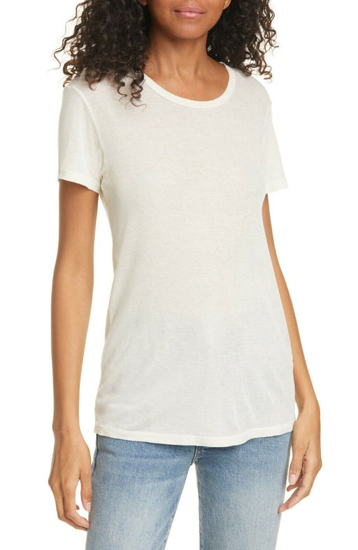 NSF Renee Thermal Slim T-Shirt In Soft White Size M Made in USA