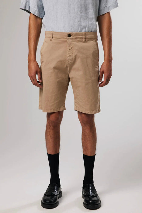 NN07 No Nationality Men's Regular Fit Mid Rise Chino Shorts Khaki 33W $130