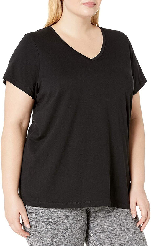 Hue Women's Short Sleeve V-Neck Sleep Tee Black Size XL NWT