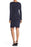 NANETTE nanette lepore Fringed Sweater Dress size XL $129  navy shimmering