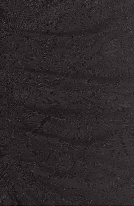 Harlyn Ruched Lace Dress Black Size M $249