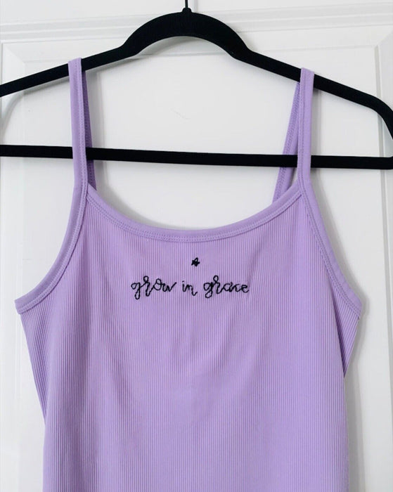 PJ Couture Printed Sleepover 2-Piece Pyjama Set Lilac Top Blue Pant Size M