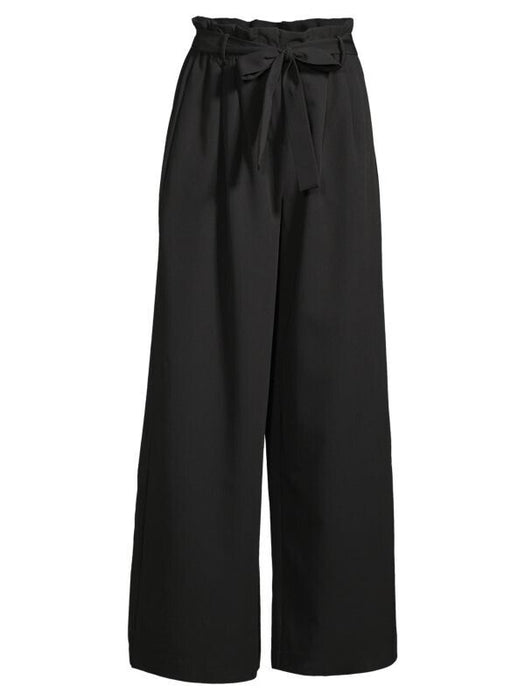 BCBGMAXAZRIA Yasminka Wide Leg Paper Bag High Rise Pants In Black Size XS $248