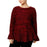 Style & Co Sweater Marl Ruffle sleeve Pullover Red size XXL