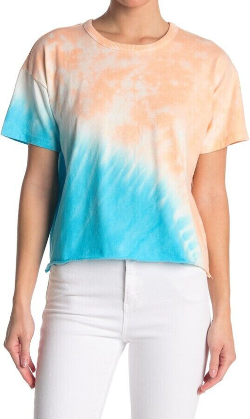 Abound Tie Dye Oversize Tee Top Short Sleeve In Orange Blue Tie Dye Size M