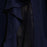 BCBGMAXAZRIA Koko Georgette Draped Sleeve Ruffle Lace Faux Wrap Gown Dark Navy 8