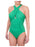 Point Zero  Bayshells One-Piece Crossover Swimsuit green  $70