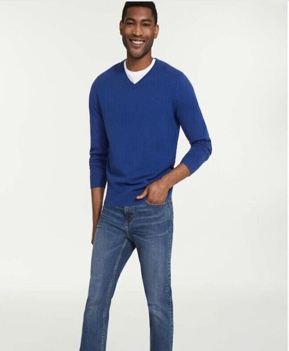 NEW Joe Fresh v-neck classic 100% Cotton Sweater black W9MR000608 size L Men's