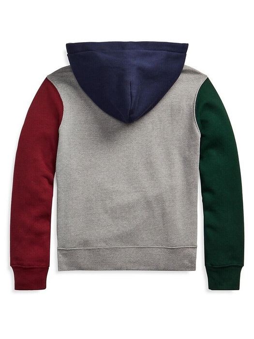 Polo Ralph Lauren Sweat à capuche en polaire à blocs de couleurs Polo Bear pour garçon Gris Taille 3