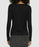 Sanctuary Polina Ribbed Wrap Top Taille XL T-shirt à manches longues Noir TNO 69 $