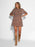 Sessun  viscose short smocked mini dress with print size S $440