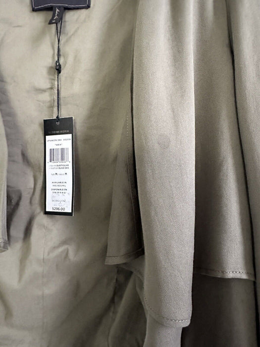 BCBGMaxAzria Ania Double-Layer Long Sleeves Open-Front Blazer size M green $296