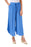 1.State Drawstring Wide Leg Pants Asymmetrical Hems In Iris Blue Plus Size 1X