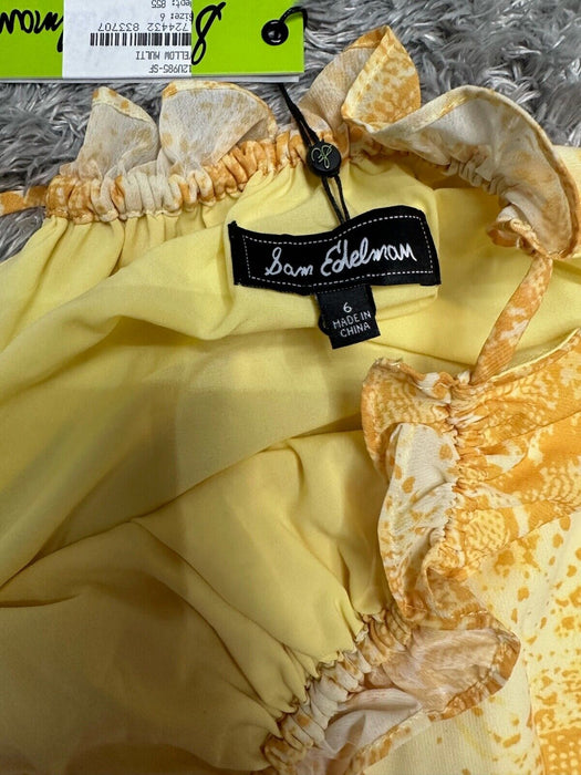 Sam Edelman yellow gold ivory snake print halter mini dress Size 6