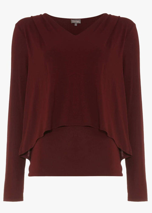 Phase Eight Dee Double Layer Long Sleeve Top In Brick Red Size 12 US 16 UK $90
