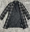 Donna Karan Femme Noir Plaid Tweed Trois Bouton Topper Veste manteau Taille 14