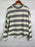 Socialite Striped Mock Neck Dolman Sleeve Sweater Heather Grey Size XL