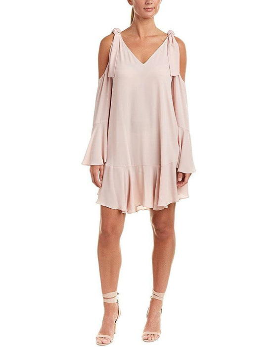 BCBGMAXAZRIA Ellyson Cold Shoulder A-Line Dress In Pink Size XXS $257