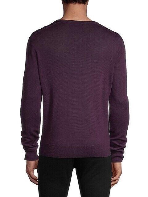 Black Brown 1826 Extra Fine Merino Wool Sweater In Purple Size M fits as S NWT