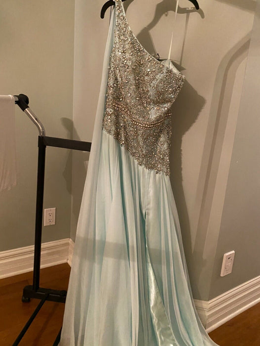 Mac Duggal women's Couture Mint Grecian Formal Dress size 2 $600 in green