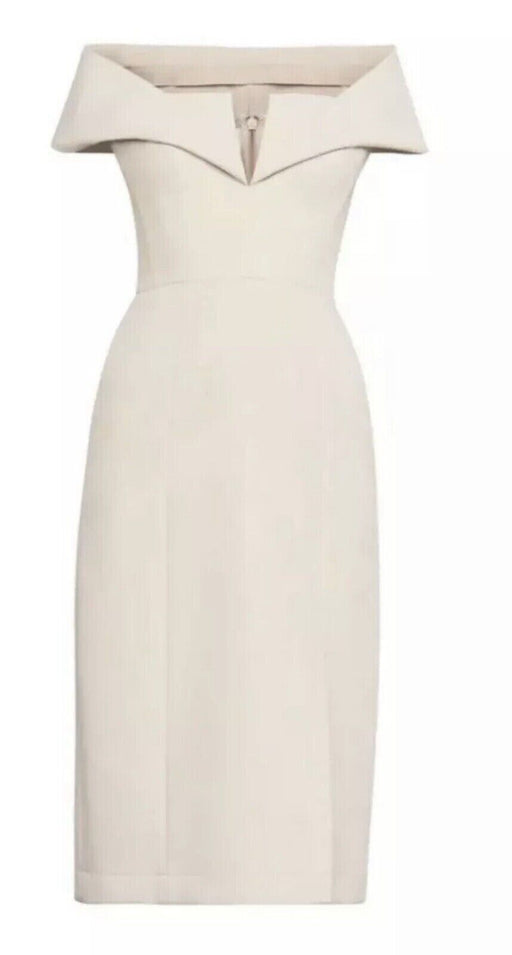 BCBGMAXAZRIA women's Marquise Bare Pink Split V-Neck Dress Size 8 $299