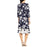 NWT Eliza J Women's Floral Print Faux Wrap Dress. EJ9M214 size 16 in blue