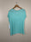 Jones New York Sport Ribbed Knit Tee Size Medium M Aquamarine V- Neck Cap Sleeve