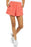 BP. Short en lin mélangé à ourlet à revers en corail brillant orange taille XS