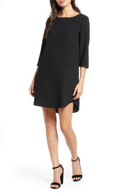 BB DAKOTA Jazlyn Crepe Shift Dress In Black size XS