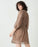 Sessun  viscose short smocked mini dress with print size S $440