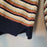 Madewell Arden Pull court à col en V en rayures multicolores Taille L Nouveau 88 $