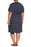 Bobeau Plus Size Smocked Waist Dress Striped Blue/Grey plus size 2X $92