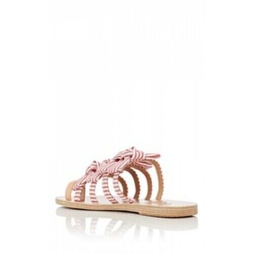 ANCIENT GREEK Sandal Hara bow-embellished leather slides size 38 pink $325