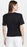 Theory - T-shirt drapé froncé sur le devant en noir taille P