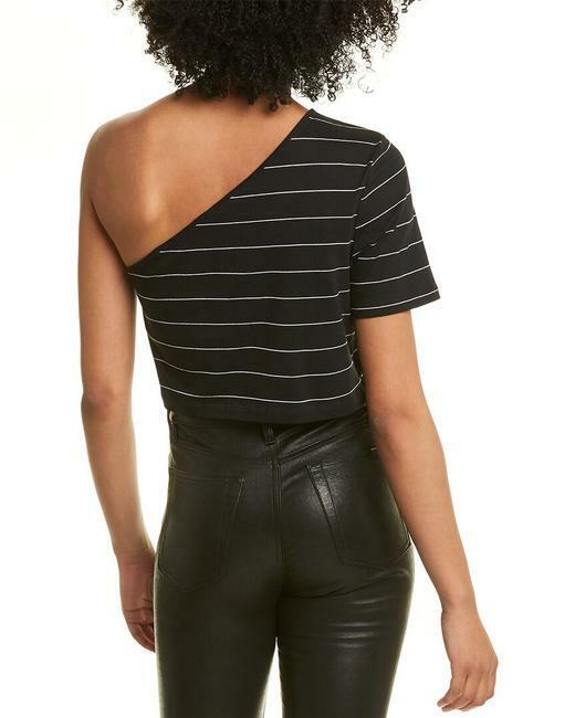 The Range One-Shoulder T-shirt Th1f02us Blouse Size XS Made In Canada in black