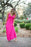 Gibson x Living Casual Knit Maxi Dress In Bright Pink Size XS