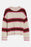 BP Women's Long Sleeve Peppy Sweater Beige Medium Heather Pink Striped Size M