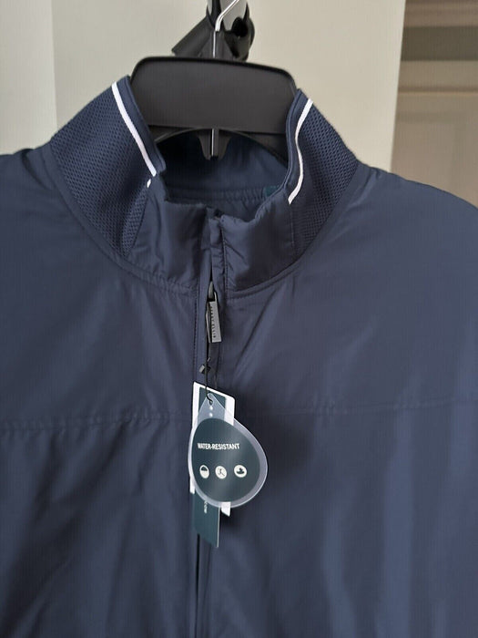 Perry Ellis Men's Lightweight Long Sleeve Harrington Jacket In Navy Size M $170