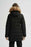 Noize Women's Hannah Faux Fur Trim Hooded Parka Coat Black Size XS $270