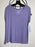 Jones New York Sport Rib T Shirt Short Sleeve Activewear Top In Purple Size S